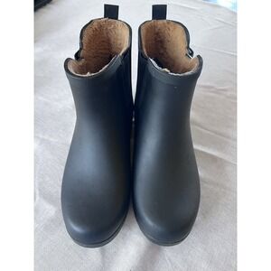 Chooka Plush Waterproof Bainbridge Chelsea Black Ankle Boot 7